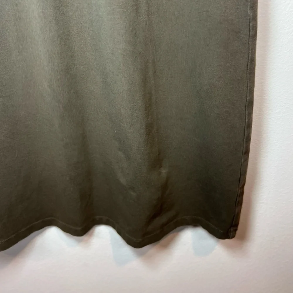 Athleta Señorita Organic Cotton Mini Dress Olive Green  Sleeveless V-Neck  Small - Picture 6 of 12